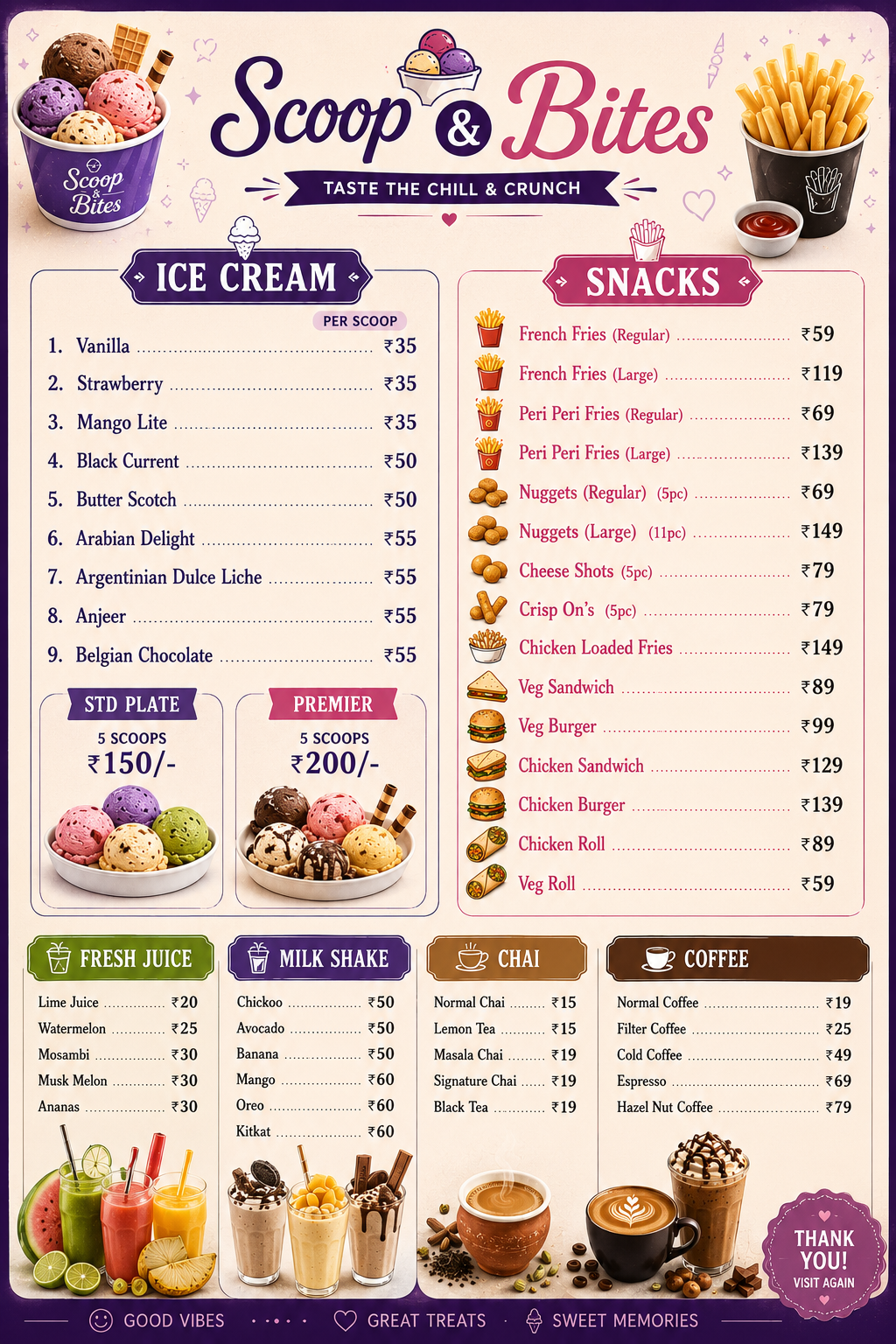 Cafe Menu